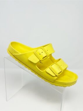 Birkenstock Arizona Essentials EVA Sandals Unisex Vibrant Yellow Slide Size 38